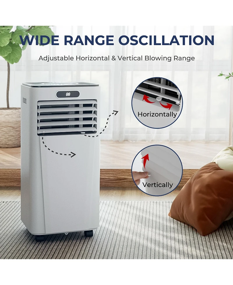 10000 Btu 4-in-1 Portable Air Conditioner with Dehumidifier and Fan Mode