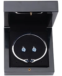 Givenchy 2-Pc. Set Color Floating Stone & Crystal Cuff Bangle Bracelet Matching Stud Earrings