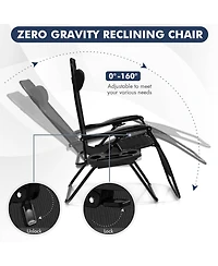 Inolait Outdoor Folding Zero Gravity Reclining Lounge Chair