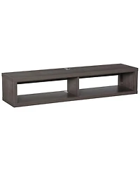 Homcom Wall Mounted Media Console Floating Storage for Living Room, Dark