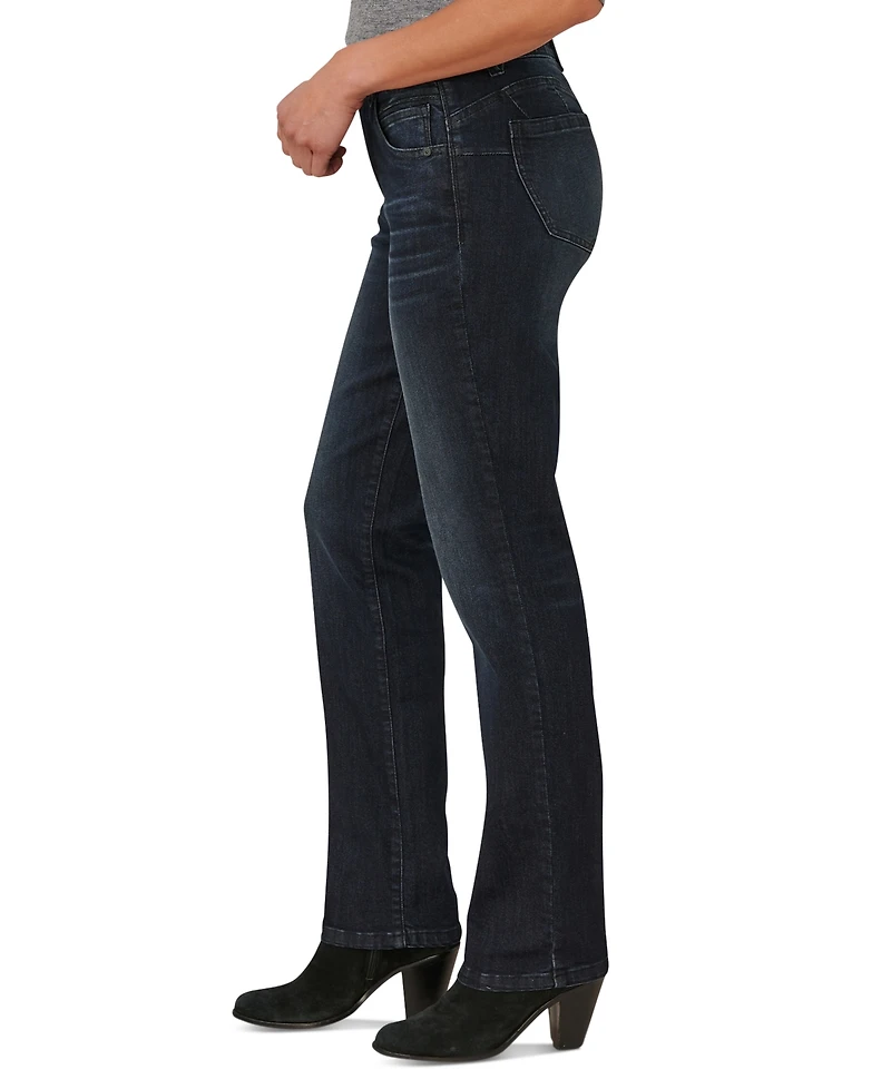 Democracy Petite "Ab"solution Straight-Leg Jeans