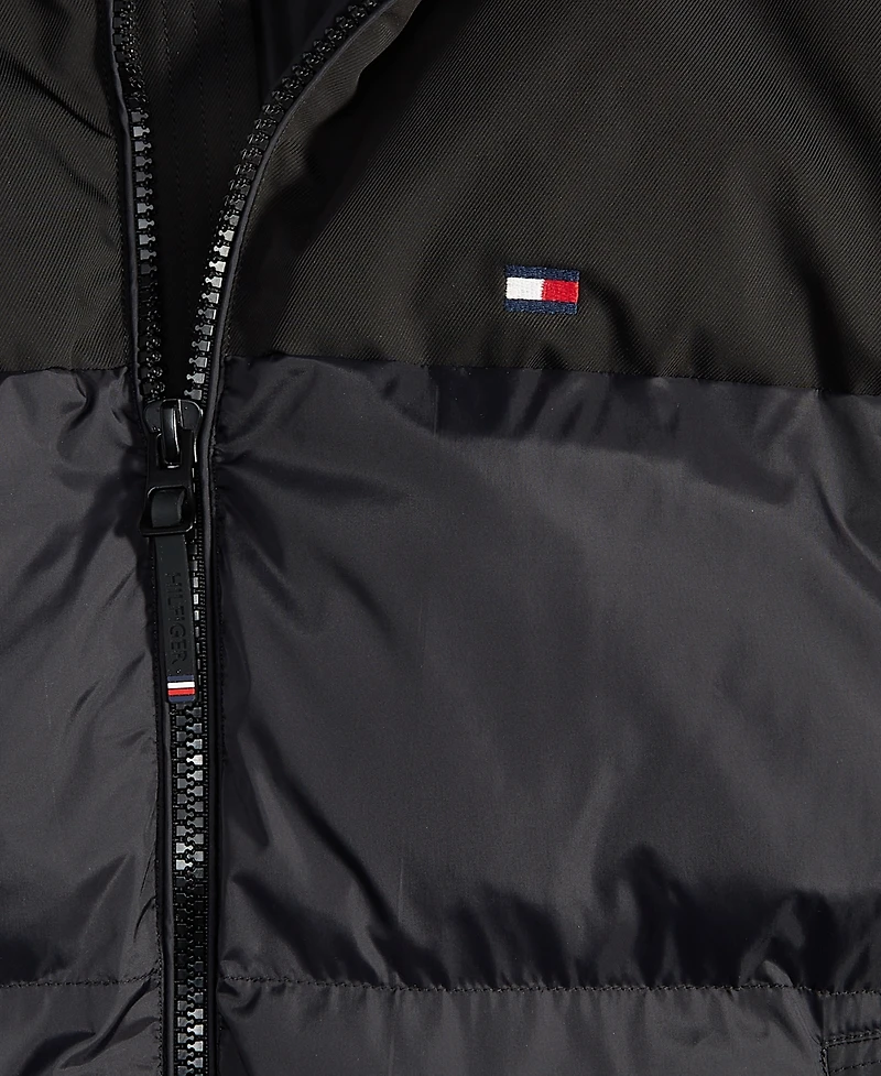 Tommy Hilfiger Men's Mixed-Media Puffer Jacket