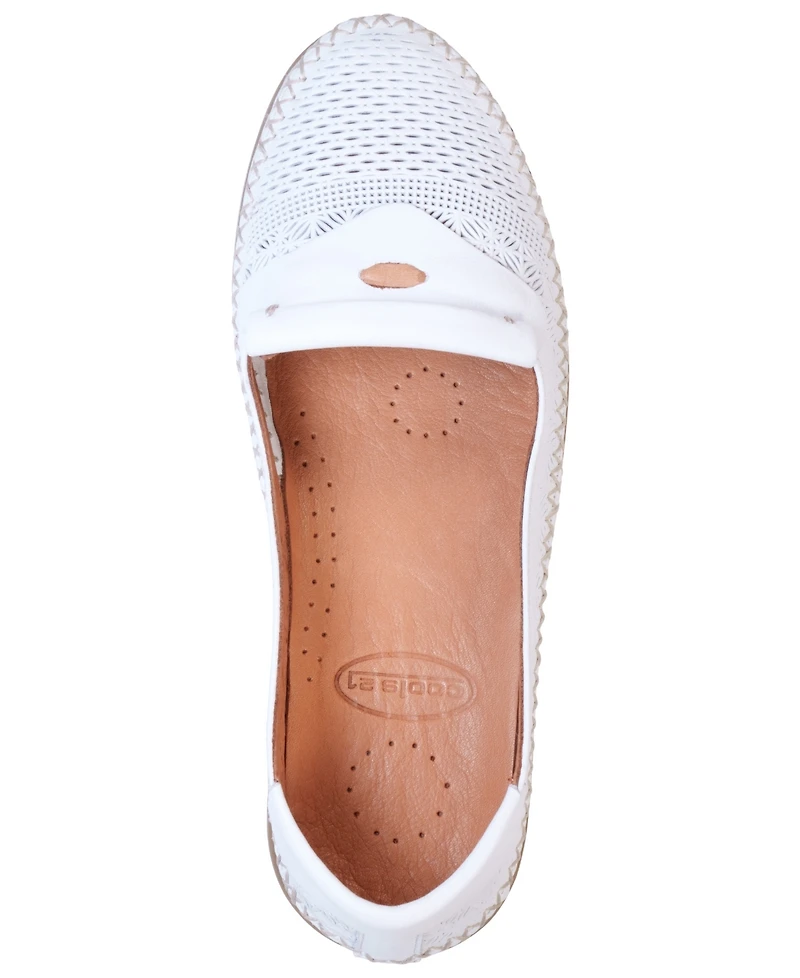 Cools 21 Women's Ginger Perforated Leather Flats