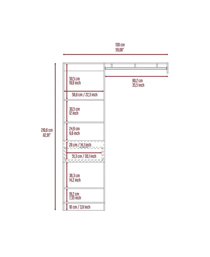 Fm Furniture Hybrid Closet System