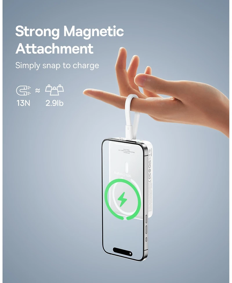 Baseus 10000mAh Magnetic Power Bank 30W MagSafe Portable Charger, Yellow