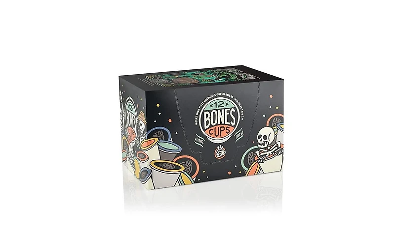 Bones Coffee Company Flavored Coffee Bones Cups Irish Cream Flavored Pods | 12ct Single-Serve Coffee Pods Compatible with Keurig 1.0 & 2.0 Keurig Coff