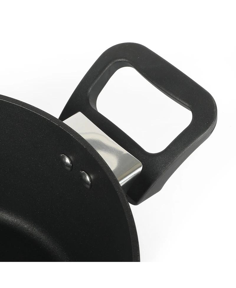 Oster Connelly 7 Piece Aluminum Premium Nonstick Pots and Pans Cookware Set W/ Induction & BakelteStay Cool Handle - Black