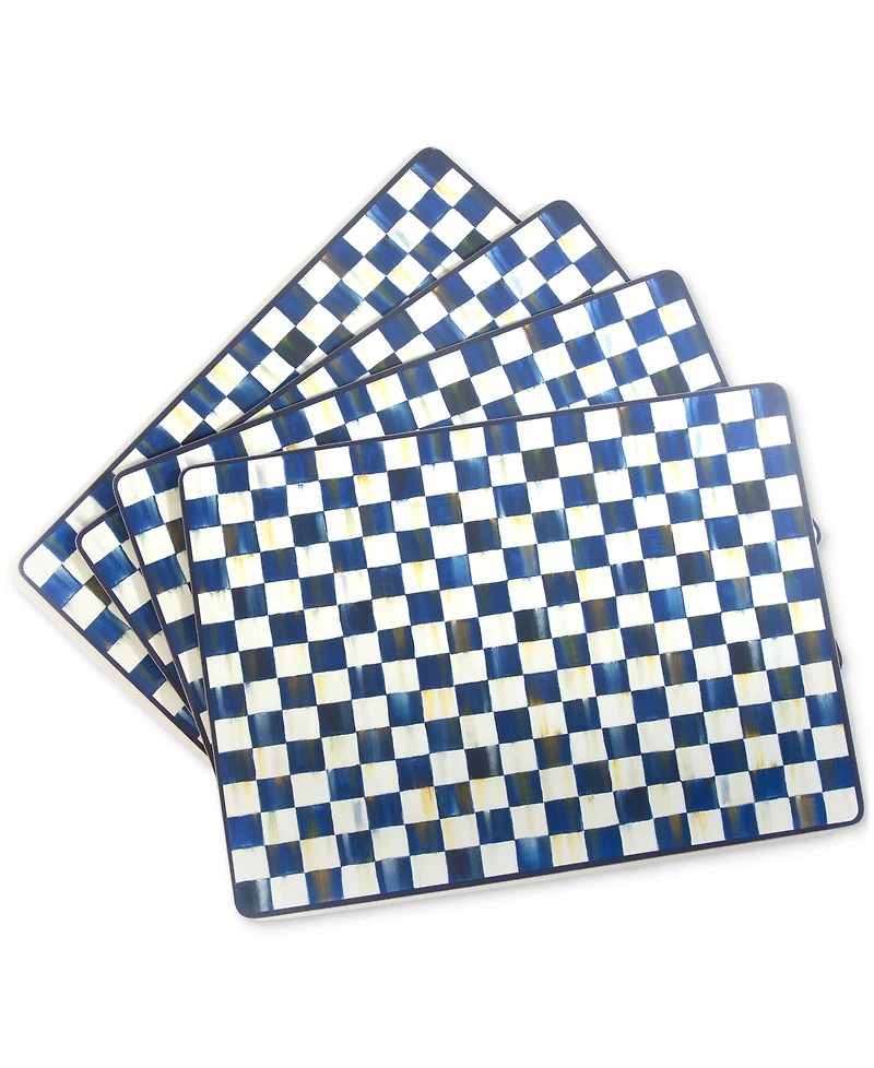 Mackenzie-Childs Royal Check Cork Back Placemats, Set of 4