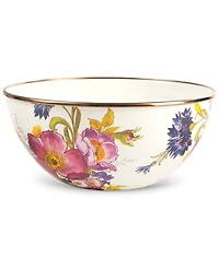 Mackenzie-Childs White Flower Market Small Everyday Bowl, 40-oz.