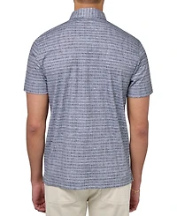 Brooklyn Brigade Men's Slim-Fit Wrinkle-Free Stripe Mercerized Cotton Polo Shirt