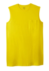 KingSize Big & Tall Shrink-Less Longer-Length Lightweight Muscle Pocket Tee