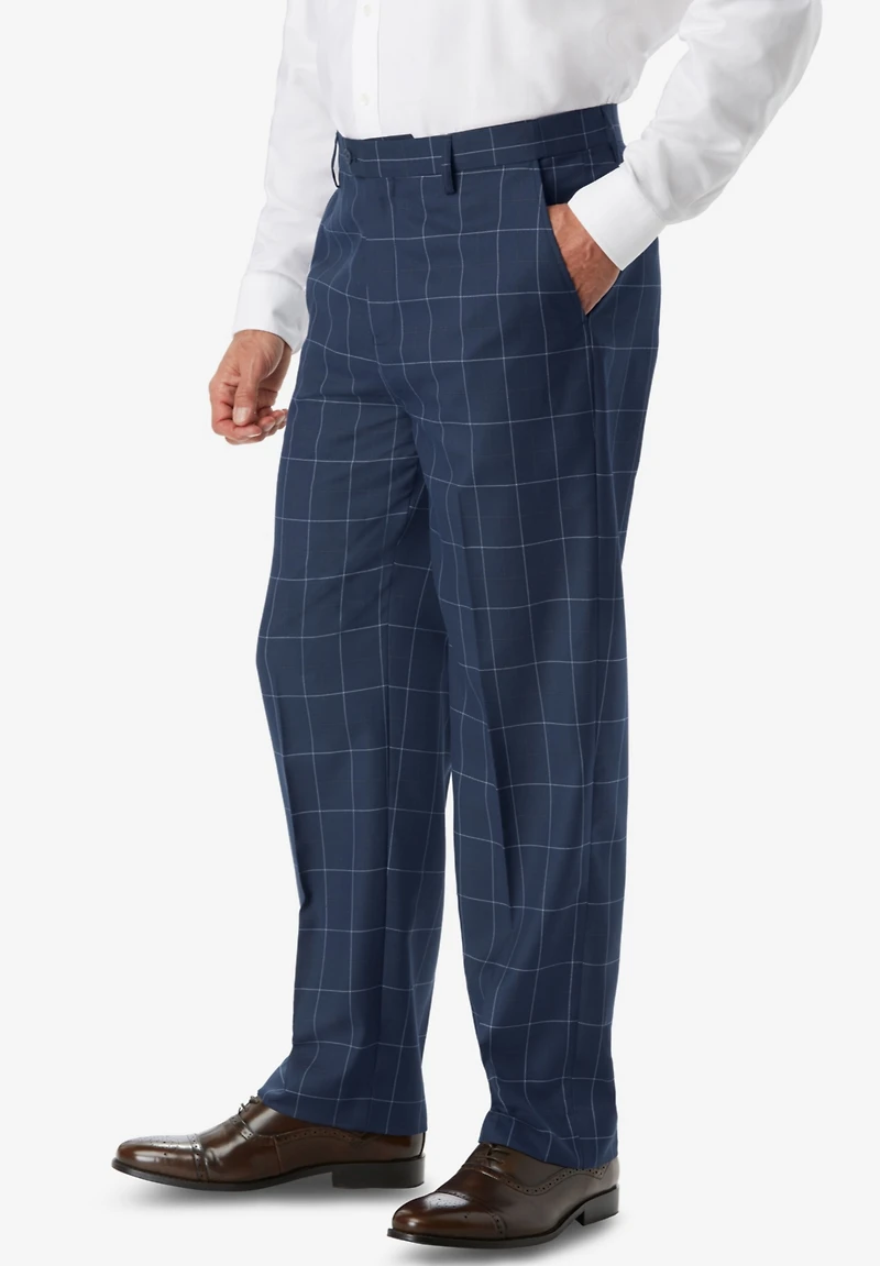 KingSize Big & Tall Easy Movement Plain-Front Expandable Dress Pants
