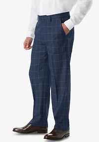 KingSize Big & Tall Easy Movement Plain-Front Expandable Dress Pants