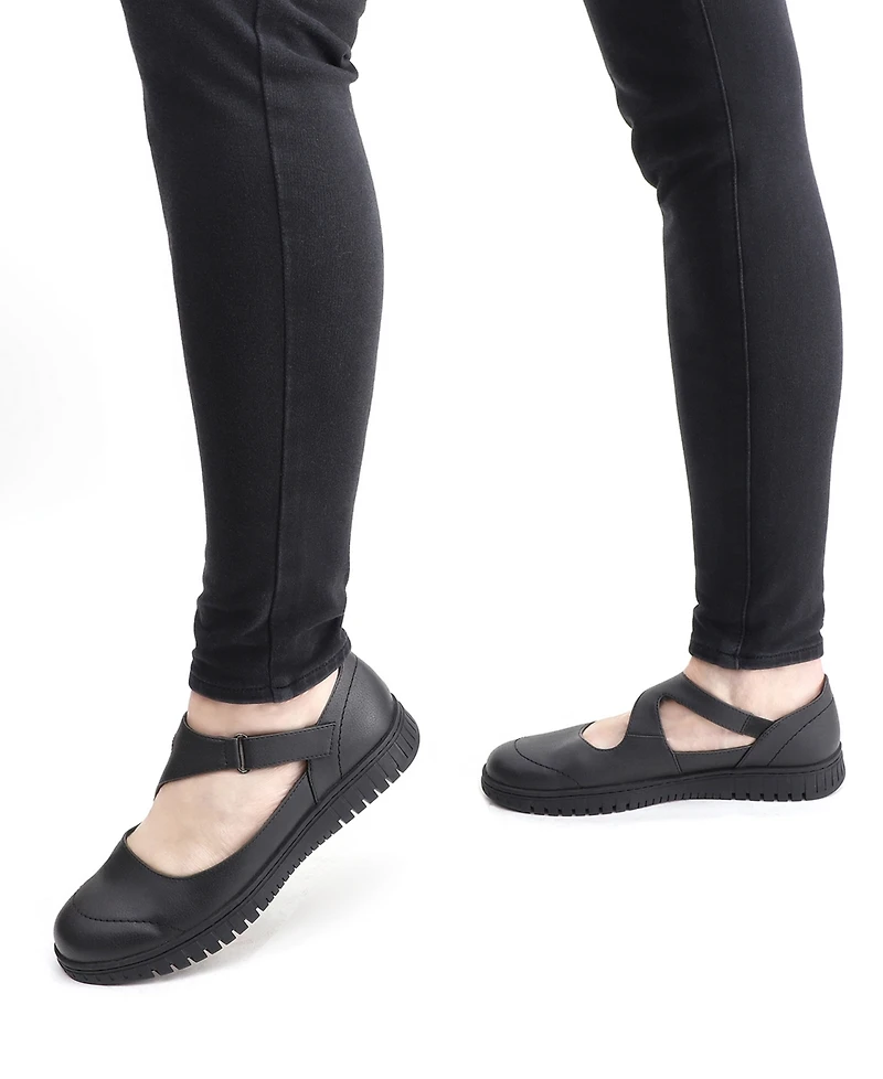 Easy Street Women's Joyful Mary Jane Comfort Flats