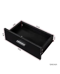 Simplie Fun Modern Simple Hair Desk, Multi-Layer Storage, Large Storage Space