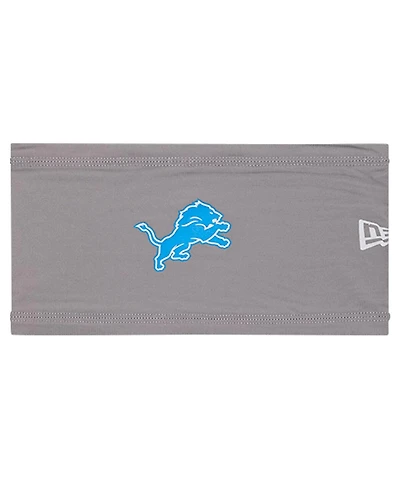 New Era Gray Detroit Lions Training Camp Coolera Headband