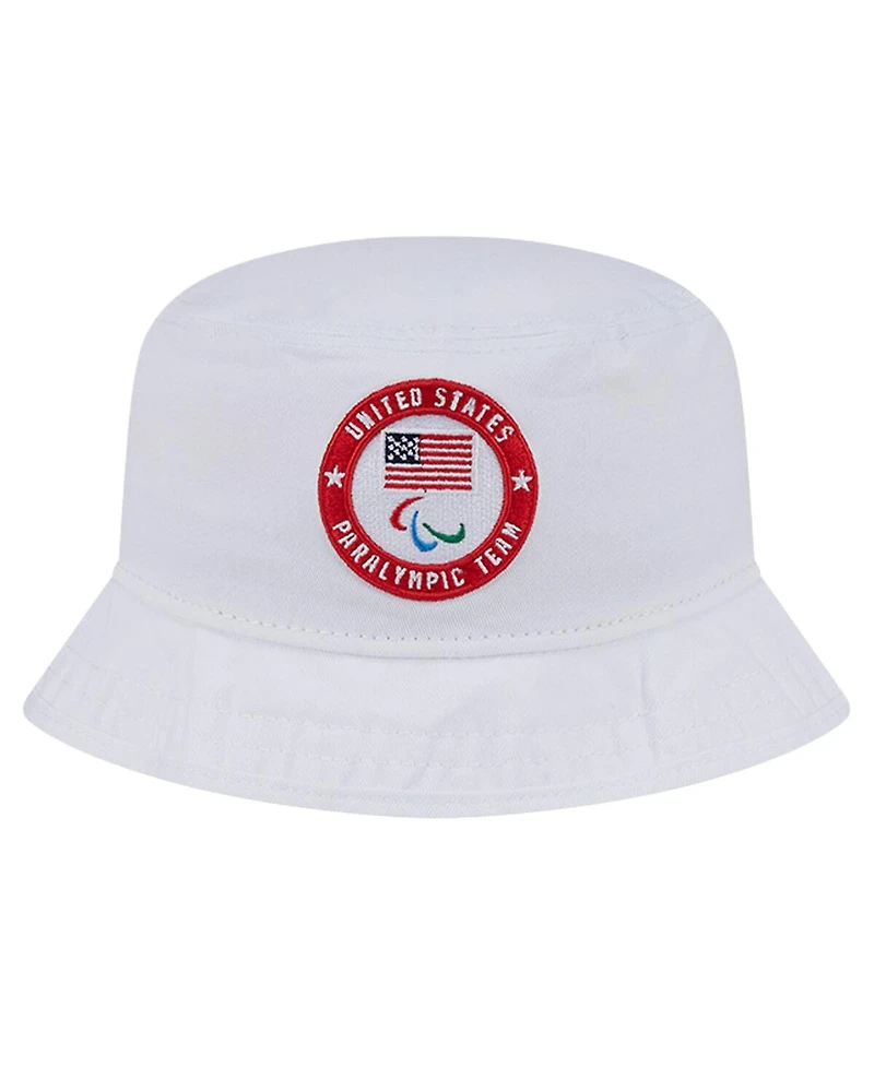 New Era Men's White U.s. Paralympics Bucket Hat