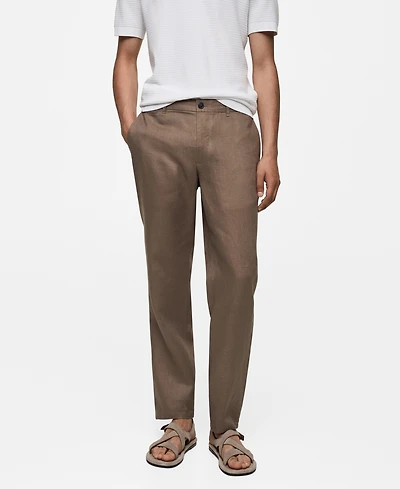 Mango Men's Slim-Fit Linen Pants