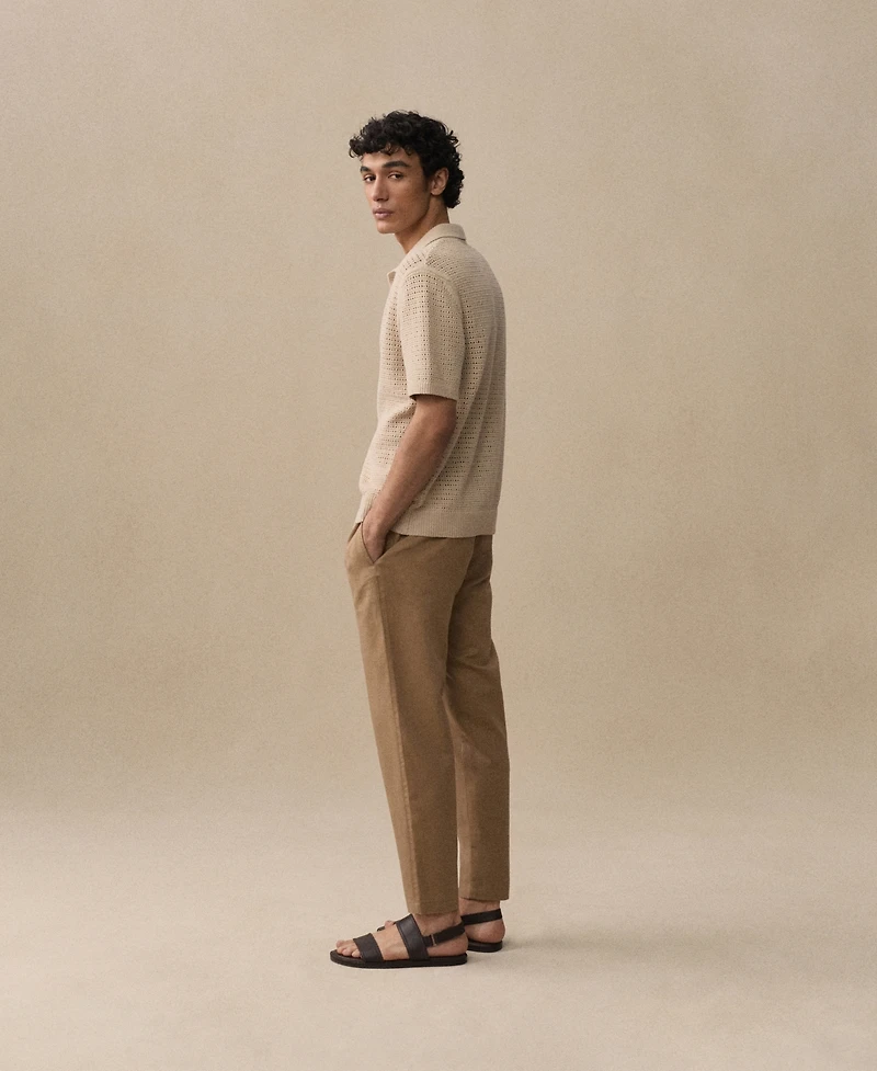 Mango Men's Slim-Fit Drawstring Detail Pants