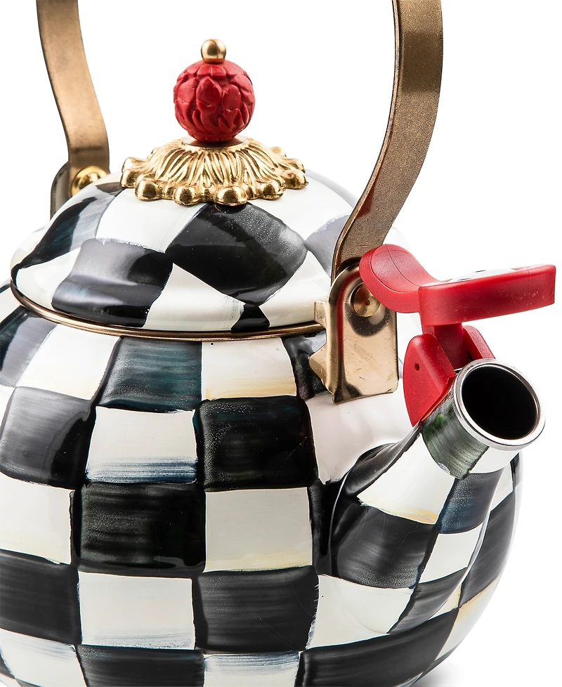 Mackenzie-Childs Courtly Check 2-Qt. Whistling Tea Kettle