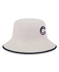 New Era Men's Khaki Chicago Cubs 2024 Fourth of July Bucket Hat