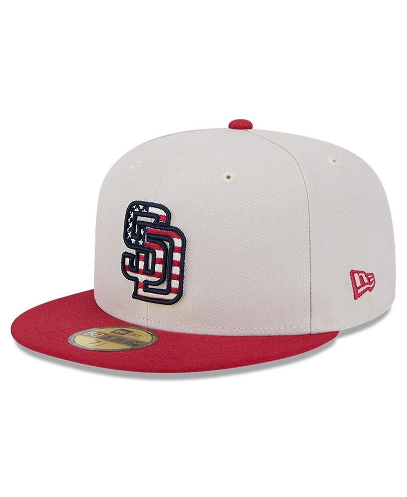 New Era Men's Red San Diego Padres 2024 Fourth of July 59FIFTY Fitted Hat