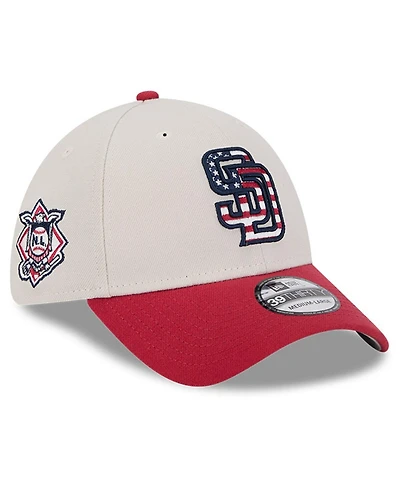 New Era Men's Red San Diego Padres 2024 Fourth of July 39THIRTY Flex Hat
