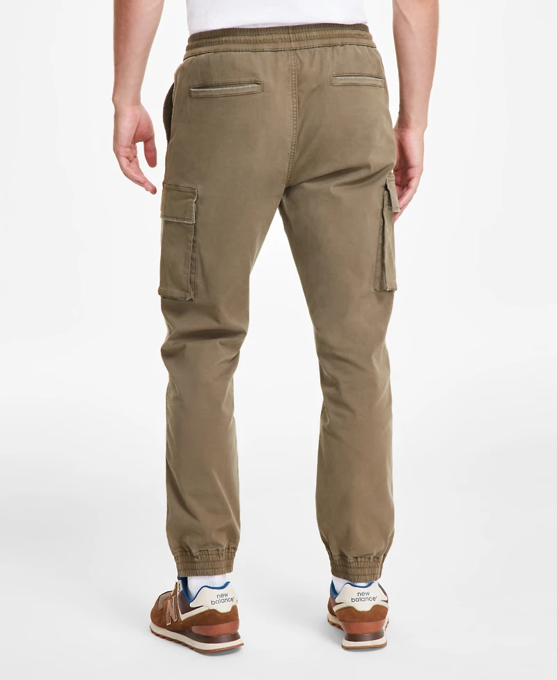 Sun + Stone Men's Garment-Dyed Cargo Jogger Pants, Created for Macy's