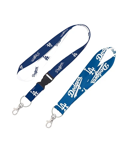 WinCraft Los Angeles Dodgers 2-Pack Lanyard with Detachable Buckle Key Strap Set