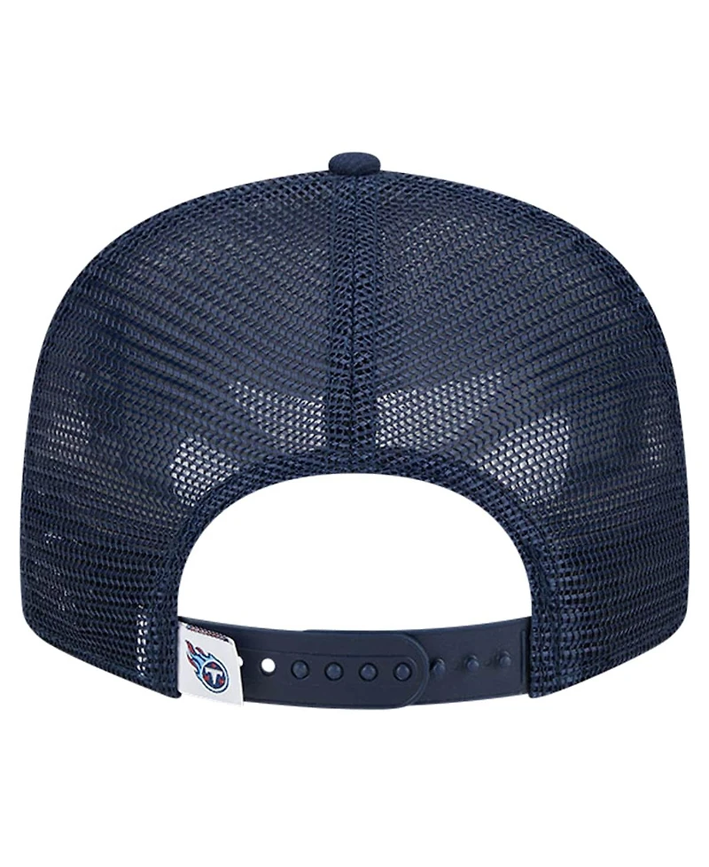 New Era Men's Navy Tennessee Titans Main Trucker 9FIFTY Snapback Hat