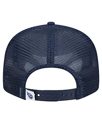 New Era Men's Navy Tennessee Titans Main Trucker 9FIFTY Snapback Hat