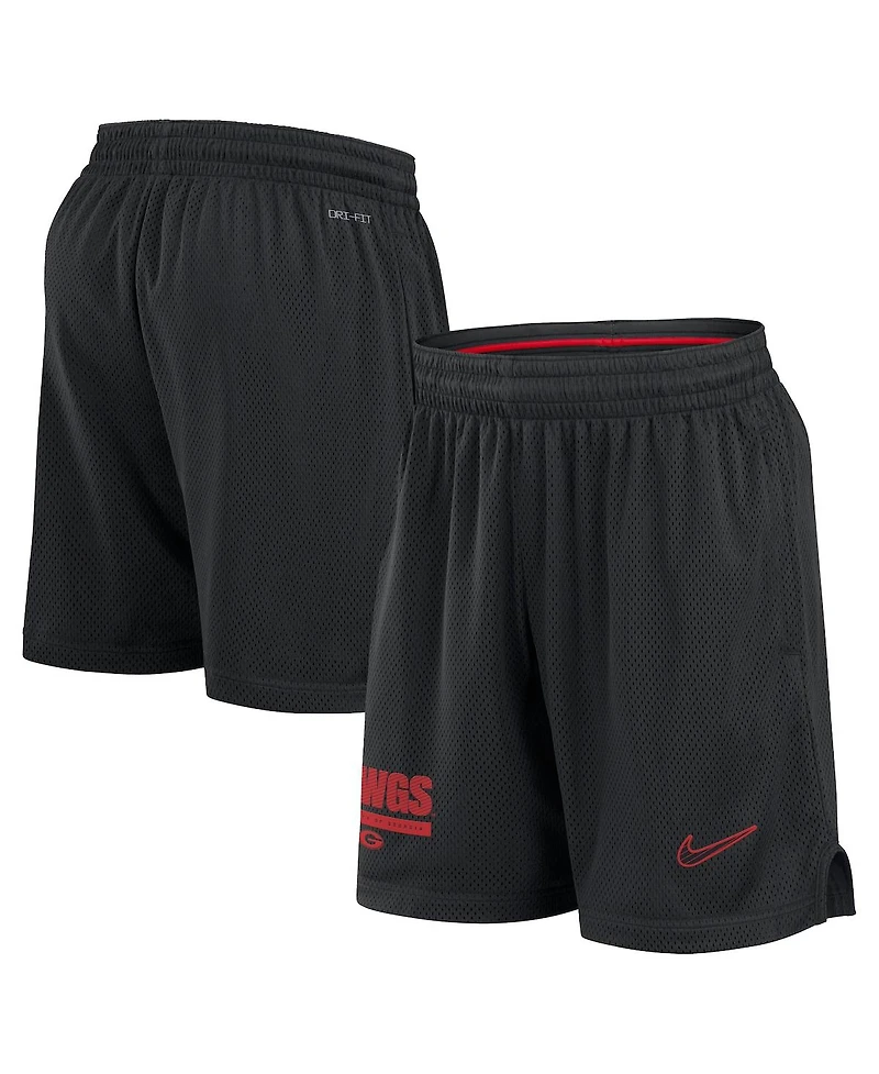 Nike Men's Black Georgia Bulldogs 2024 Sideline Mesh Shorts