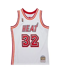Mitchell & Ness Men's Shaquille O'Neal White Miami Heat 2007/08 Hardwood Classics Swingman Jersey