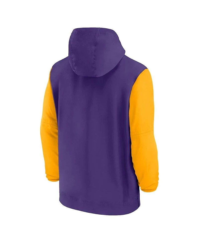 Nike Men's Purple Lsu Tigers 2024 Sideline Pregame Player Half-Zip Hoodie