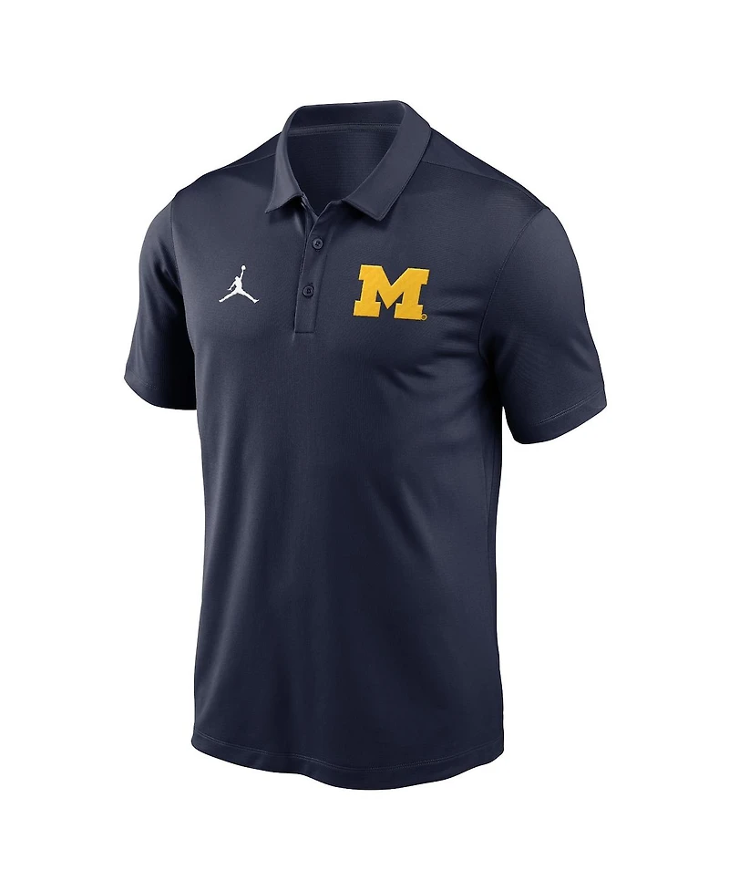 Jordan Men's Navy Michigan Wolverines Primetime Franchise Performance Polo Shirt