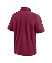 Nike Men's Garnet Florida State Seminoles 2024 Sideline Coach Short Sleeve Half-Zip Hoodie Jacket