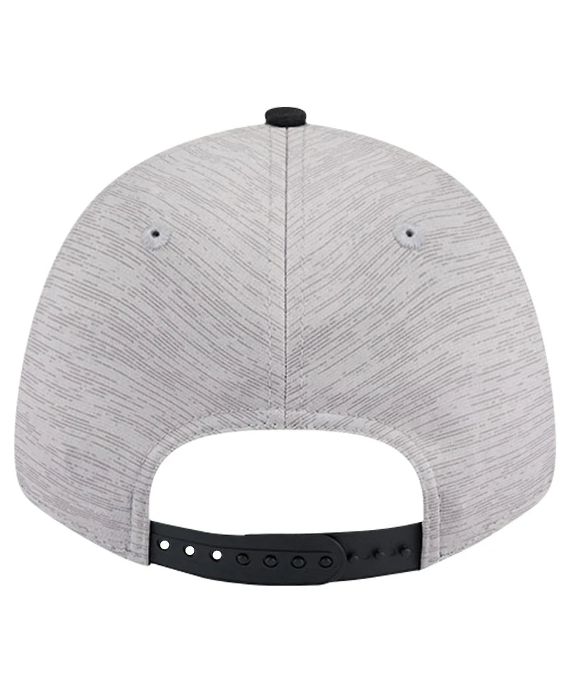 New Era Men's Heather Gray/Black Chicago Bulls Active Digi-Tech Two-Tone 9FORTY Adjustable Hat