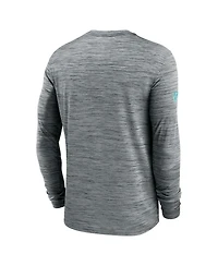 Nike Men's Gray Miami Dolphins 2024 Sideline Velocity Performance Long Sleeve T-Shirt