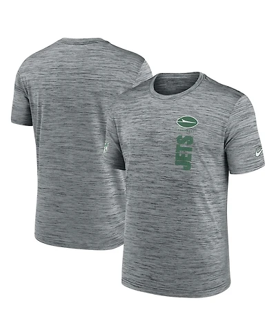 Nike Men's Gray New York Jets 2024 Sideline Velocity Performance T-Shirt
