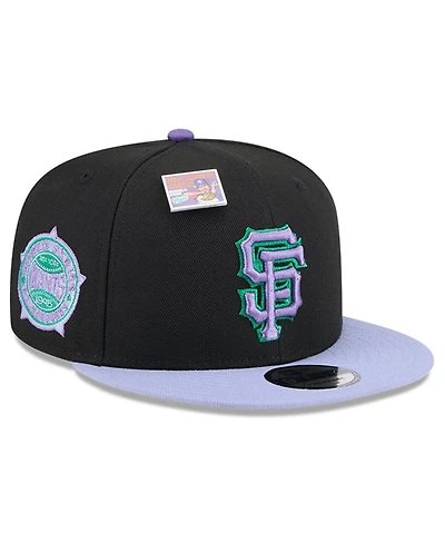 New Era Men's Black/Purple San Francisco Giants Grape Big League Chew Flavor Pack 9FIFTY Snapback Hat