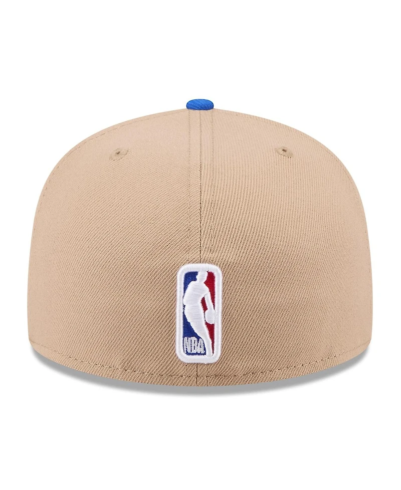 New Era Men's Tan/Blue Dallas Mavericks 2024 Nba Draft 59FIFTY Fitted Hat