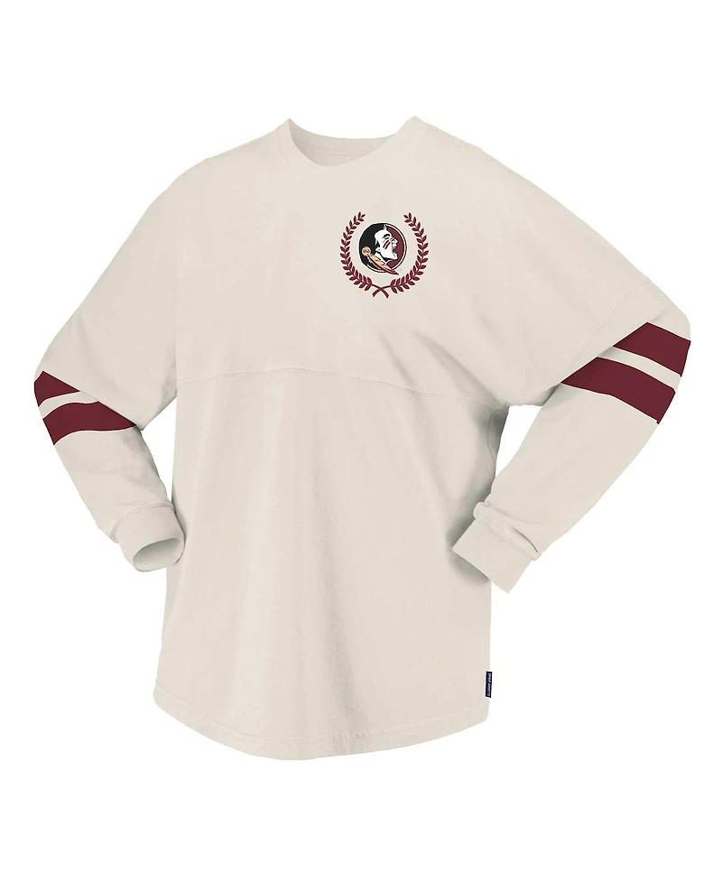 Spirit Jersey Women's Cream Florida State Seminoles Oversized T-Shirt