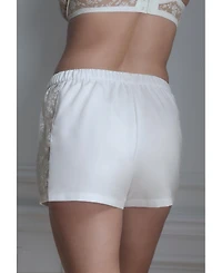 Cuup Plus The Lace Panel Shorts - Recycled Satin