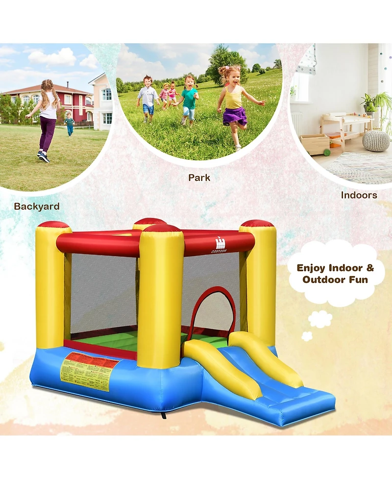Inflatable Bouncer Kids Slide Bounce House without Blower