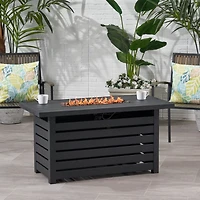 Propane Fire Pit with Built-In Tank Hidden for Outdoor Gatherings