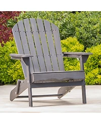 Streamdale Furniture Rustic Adirondack Chair Acacia Wood, Foldable, Traditional Slats