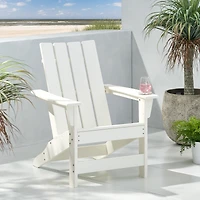 Simplie Fun Durable Resin Adirondack Chair with Rustic Aesthetic