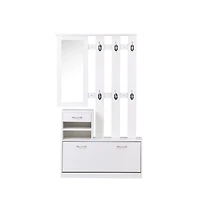 Streamdale Combination Model Gate Cabinet with Shoe cabinet+Hang shelf+ Mirror