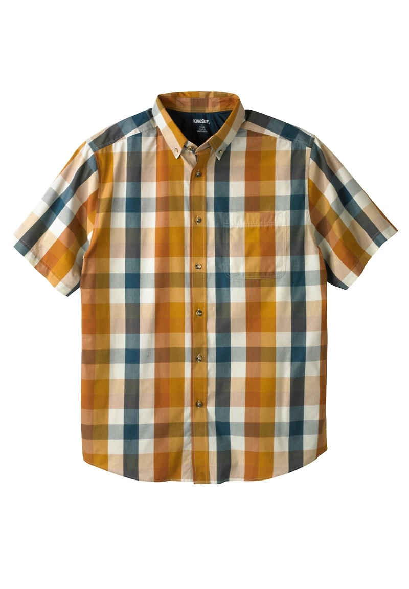 KingSize Big & Tall Short Sleeve Wrinkle-Free Sport Shirt
