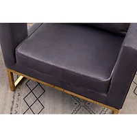 Simplie Fun Contemporary Upholstered Accent Arm Chair, Gray